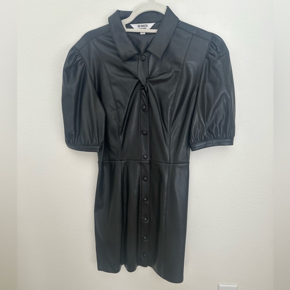 BB Dakota Black Leather Dress - Picture 2 of 4